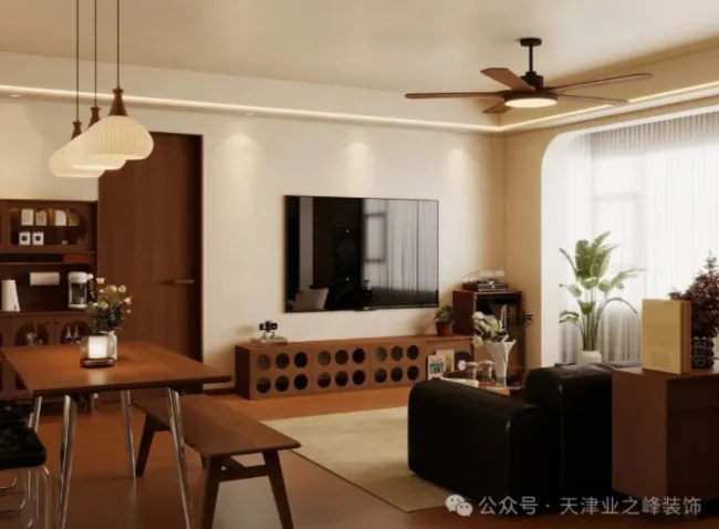 古韵新生：天津业之峰143㎡中古风案例，把东方意境装进日常